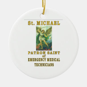 SAINT MICHAEL EMT CERAMIC ORNAMENT