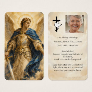 Saint Michael Funeral Prayer Card