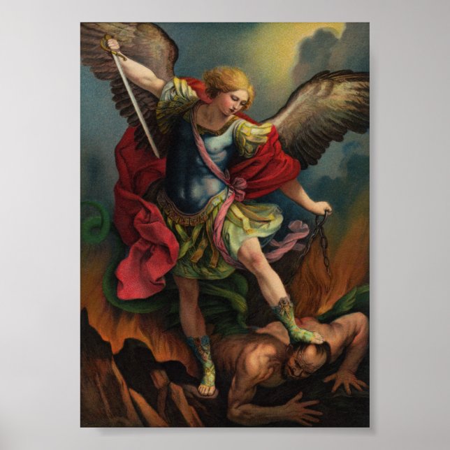 Saint Michael l'Archange Petite affiche (Devant)