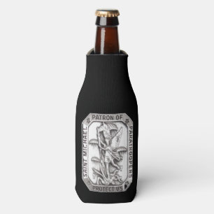 SAINT MICHAEL PATRON SAINT of PARATROOPERS Bottle Cooler