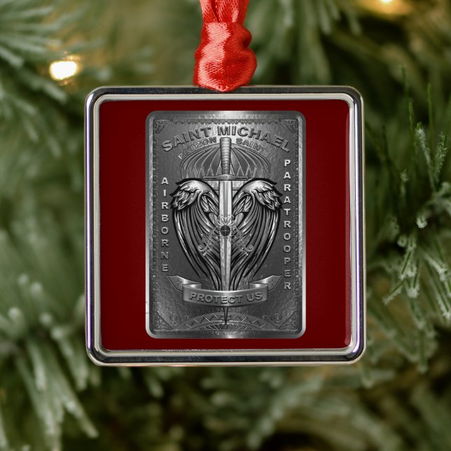 Saint Michael Patron Saint of Paratroopers  Metal Ornament (Tree)