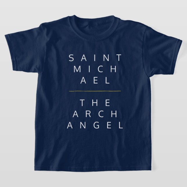 Saint Michael Tee - Unisex Navy  (Laydown)