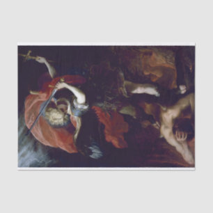 Saint Michael the Archangel by Claudio Coello  Tissue Paper