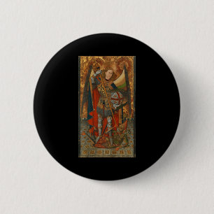 Saint Michael The Archangel Defeating Satan Christ 2 Inch Round Button
