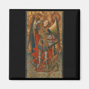 Saint Michael The Archangel Defeating Satan Christ Magnet