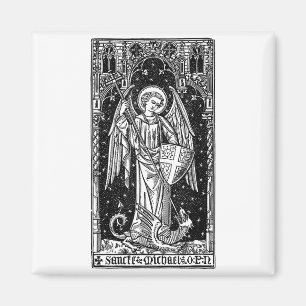 Saint Michael The Archangel Defeating Satan Christ Magnet