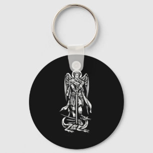 Saint Michael The Archangel Defend Us In Battle Keychain