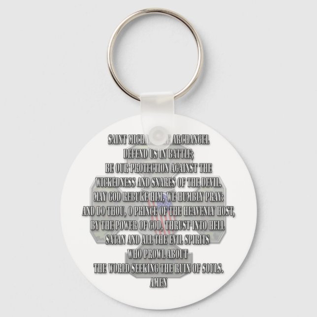 Saint Michael the Archangel Keychain (Front)