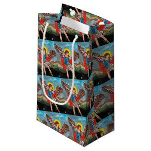 Saint Michael the Archangel Painting by Alfred Fox Small Gift Bag