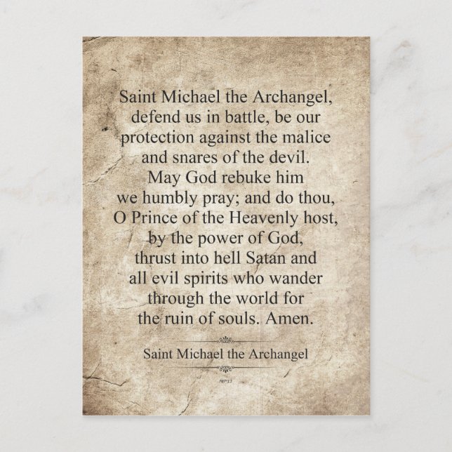 Saint Michael the Archangel Postcard (Front)