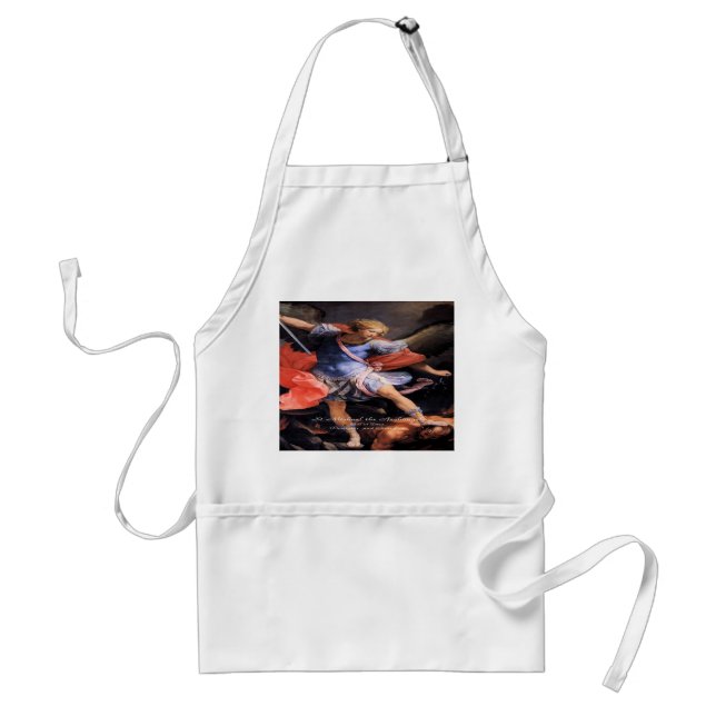 Saint Michael The Archangel Quis ut Deus Standard Apron (Front)