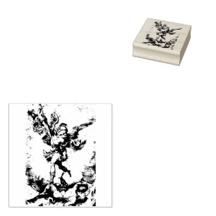 Saint Michael the Archangel Rubber Stamp