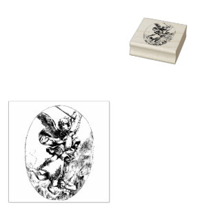 Saint Michael the Archangel Rubber Stamp