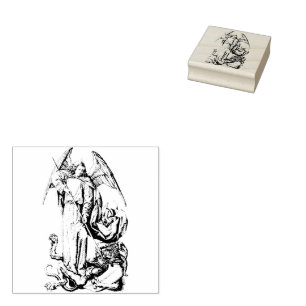 Saint Michael the Archangel Rubber Stamp