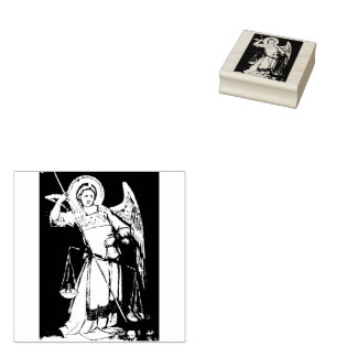 Saint Michael the Archangel Rubber Stamp
