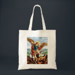 Saint Michael the Archangel Tote Bag<br><div class="desc">archangel michael,  prince of the heavenly hosts,  saint Michael,  saint michael the archangel,  st michael the archangel,  the archangel michael</div>