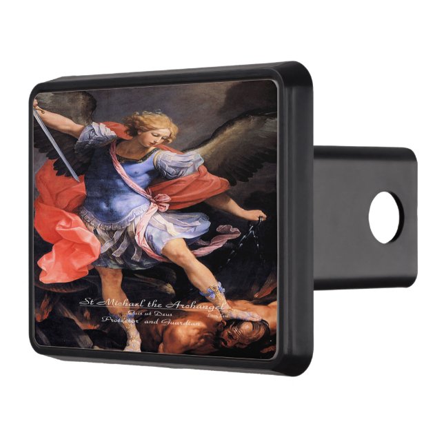Saint Michael the Archangel Trailer Hitch Cover (Left)