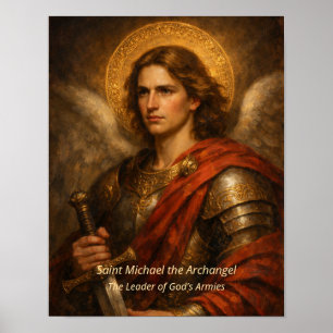 Saint Michael the Archangel With Armour and Sword Poster