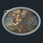Saint Michael Vanquishing Satan Oval Belt Buckle<br><div class="desc">Saint Michael Vanquishing Satan by Raphael,  1518.</div>