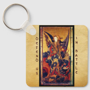 Saint Michael Vanquishing the Devil Keychain
