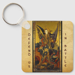 Saint Michael Vanquishing the Devil Keychain