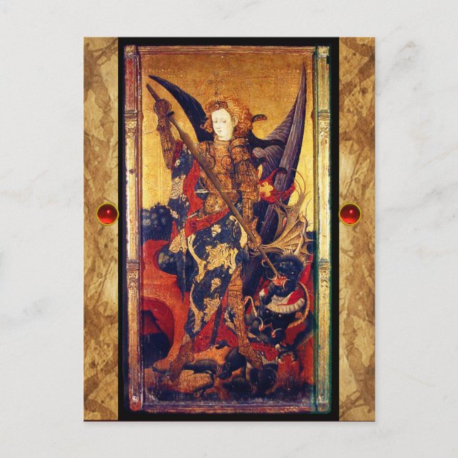 Saint Michael Vanquishing the Devil  Prayer Card (Front)