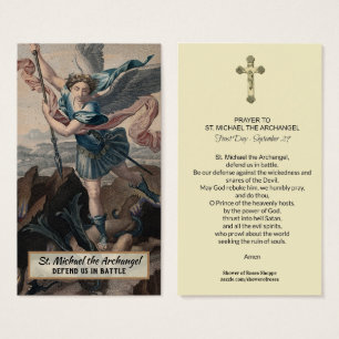 Saint Michel l'Archange Prière Carte Sainte