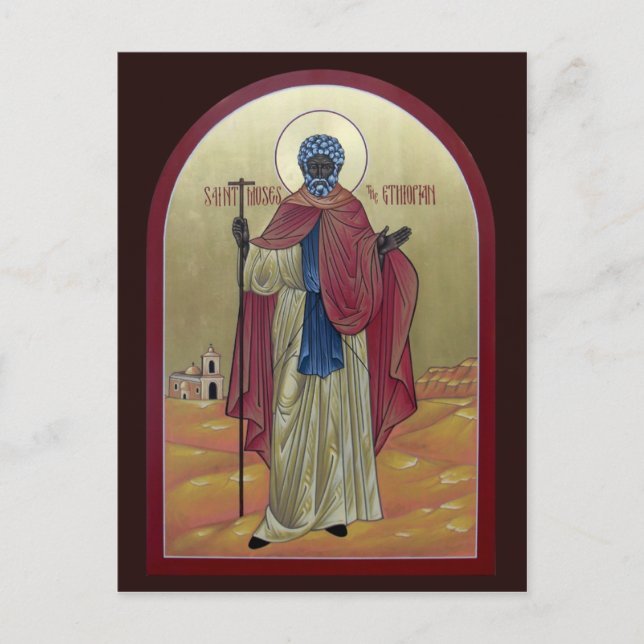 Saint Moïse la carte de prière éthiopienne (Devant)