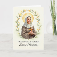 Saint Monica Feast Day Blessings Floral Wreath