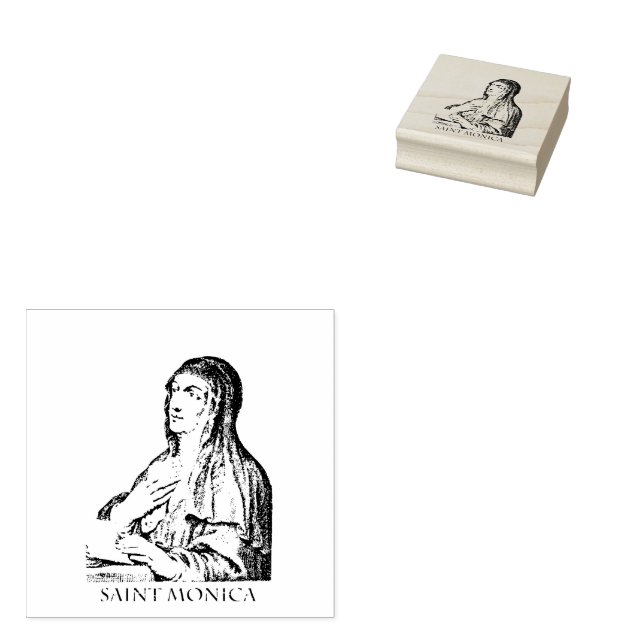 Saint Monica  Rubber Stamp (Stamped)