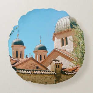 Saint Nicholas' Church - Kotor - Montenegro Round Pillow