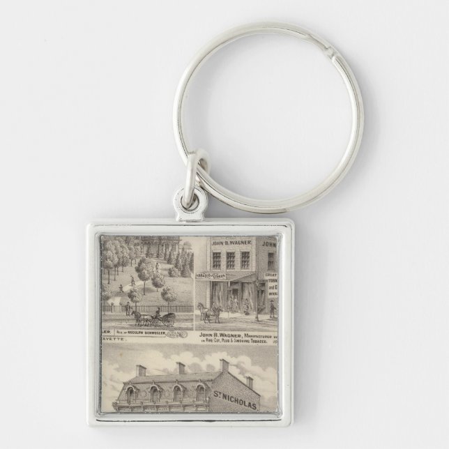 Saint Nicholas Hotel, La Fayette Keychain (Front)
