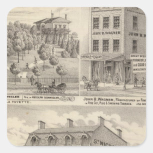 Saint Nicholas Hotel, La Fayette Square Sticker