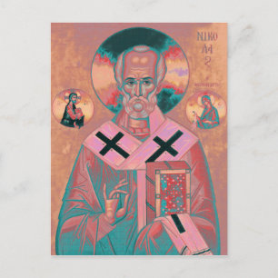 Saint Nicholas Icon Postcard