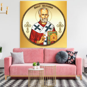 Saint Nicholas Keychain eng Canvas Print