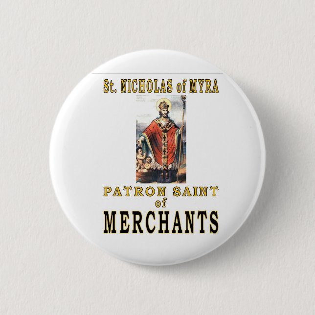 SAINT NICHOLAS of MYRA 2 Inch Round Button (Front)