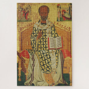 Saint Nicholas of Myra Orthodox Icon Jigsaw Puzzle