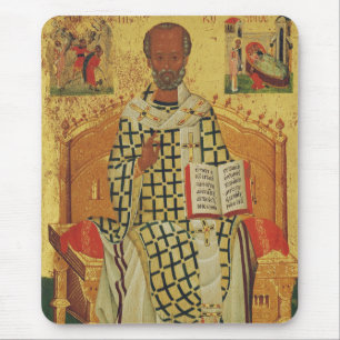 Saint Nicholas of Myra Orthodox Icon Mouse Pad