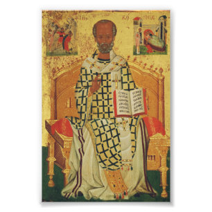 Saint Nicholas of Myra Orthodox Icon Photo Print