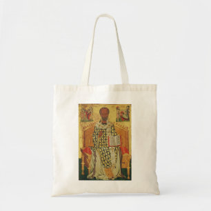 Saint Nicholas of Myra Orthodox Icon Tote Bag
