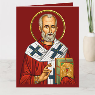 Saint Nicholas orthodox icon 04 Card