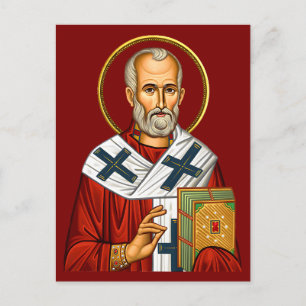 Saint Nicholas orthodox icon 04 Postcard