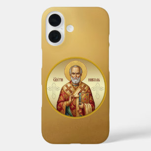 Saint Nicholas Orthodox icon T-Shirt iPhone 16 Case