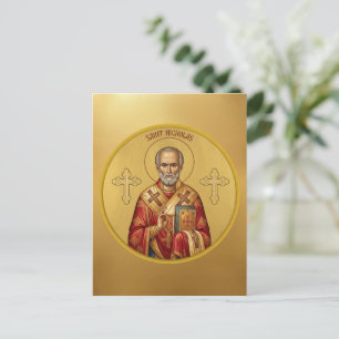Saint Nicholas Orthodox icon T-Shirt Postcard