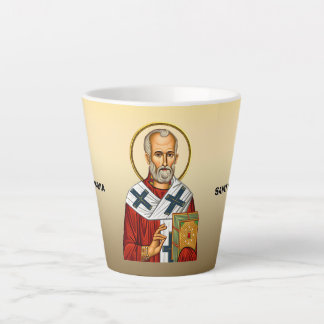 Saint Nicholas orthodox serbian saints icon Latte Mug