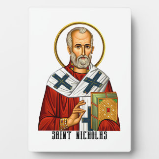 Saint Nicholas orthodox serbian saints icon Plaque