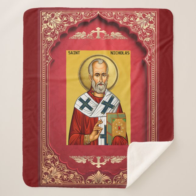 Saint Nicholas Sherpa Blanket (Front)
