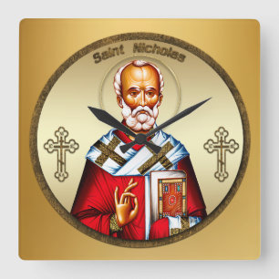 Saint Nicholas Square Wall Clock