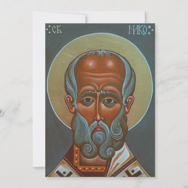 Saint Nicholas the Wonderworker Holiday Card (Front)