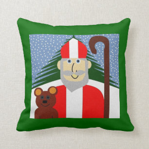 Saint Nicholas Throw Pillow